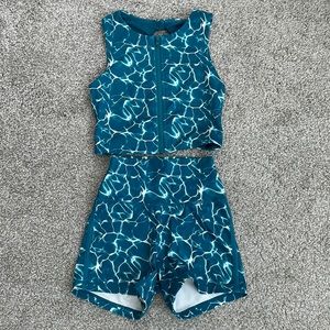 Buff Bunny Under The Sea Reflection Teal Set